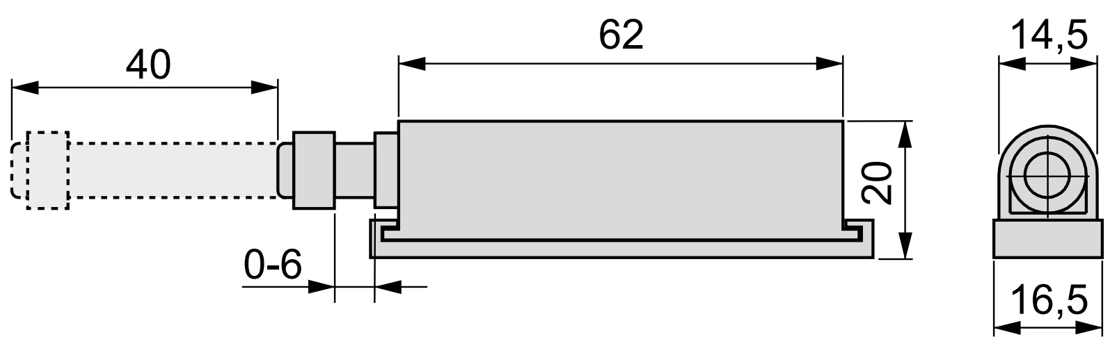 2 टुकड़े सुरुचिपूर्ण स्नैप कुंडी, सतह: ग्रे, 62 मिमी (2-7 / 16 "), संस्करण: चुंबकीय, 2033921 EMUCA द्वारा फर्नीचर दरवाजे, कैबिनेट दरवाजे, फ्लैप और बहुत कुछ के लिए मजबूत पुश-टू-ओपन क्लोजर - Image 2