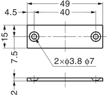स्टेनलेस स्टील SUS304 (V2A), MC-JM49 के साथ लेपित 4pcs संक्षारण प्रतिरोधी चुंबकीय काउंटर प्लेट। चुंबकीय latches, चुंबकीय ताला, कैबिनेट दरवाजा और भी बहुत कुछ के लिए स्टेनलेस चुंबकीय समकक्ष, Sugatsune / LAMP® (जापान) द्वारा - Image 2