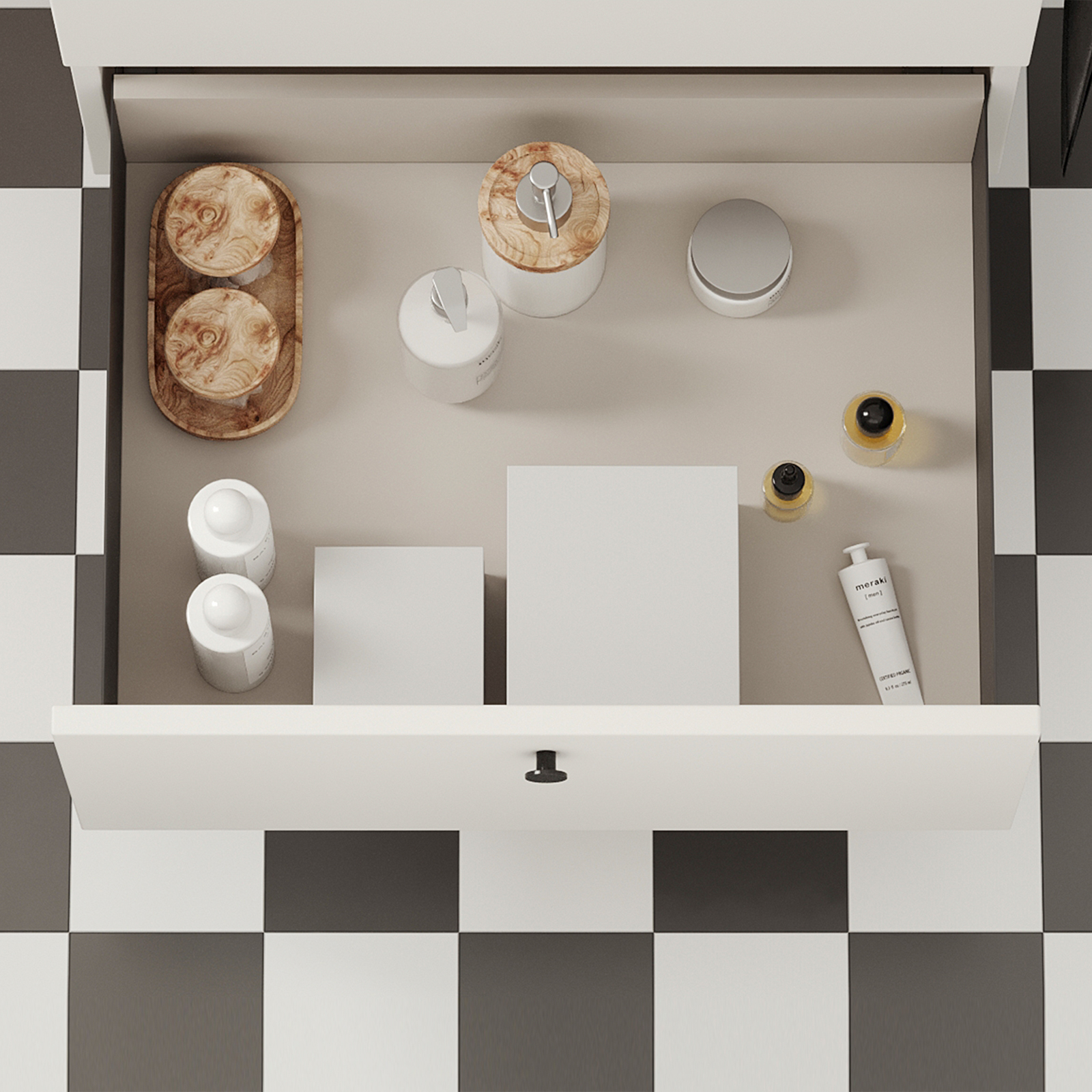 दराज सेट, अतिरिक्त पतले फ्रेम के साथ, ऊंचाई: 88 मिमी (3-15/32"), सतह: एन्थ्रेसाइट ग्रे, 500 मिमी (19-11/16"), संस्करण: नरम-बंद के साथ आंशिक पुल-आउट, 3275435 रसोई के फर्नीचर के लिए दराज सेट और बहुत कुछ, EMUCA द्वारा - Image 8