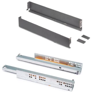 दराज सेट, अतिरिक्त पतले फ्रेम के साथ, ऊंचाई: 88 मिमी, 3275135, दराज की गहराई: 340 मिमी, EMUCA द्वारा, एन्थ्रेसाइट ग्रे, संस्करण: नरम-बंद के साथ पूर्ण विस्तार। उत्पाद का चित्र