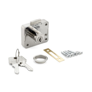 16 मिमी सामने की मोटाई के लिए कैबिनेट लॉक, अलग तरह से 2650-16-डीएन-बी। कैबिनेट दरवाजे और दराज के लिए ताला, Sugatsune/LAMP (जापान) द्वारा