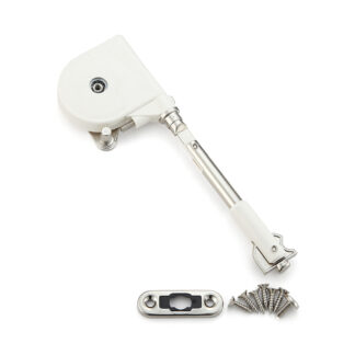 सॉफ्ट-डाउन फ्लैप फिटिंग, शॉर्ट आर्म, सतह: सफेद, SDS-100W-TVZ, Sugatsune/LAMP (जापान) द्वारा