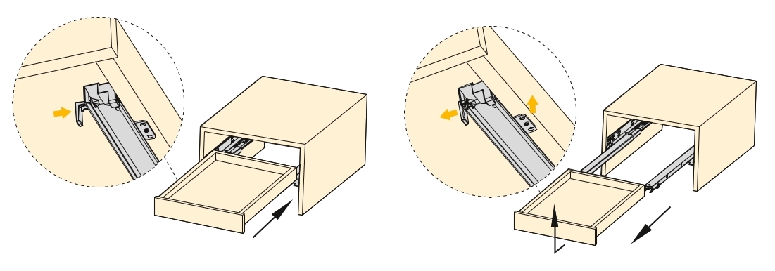 अंडरफ्लोर धावक, भार क्षमता: 30 किग्रा (67 पाउंड), 400 मिमी (15-3/4"), संस्करण: नरम-बंद के साथ पूर्ण विस्तार, 3124305। EMUCA से लकड़ी के दराज, लकड़ी के दराज, लकड़ी की अलमारियों और बहुत कुछ के लिए उच्च गुणवत्ता वाले अंडरफ्लोर पुल-आउट - Image 3